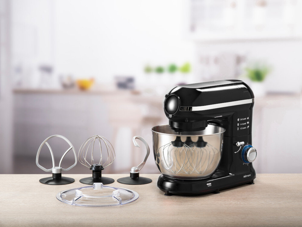 Robot kuchenny planetarny DELIMANO 110052364 Pro 1400W Czarny zestaw komplet wyposazenie akcesoria
