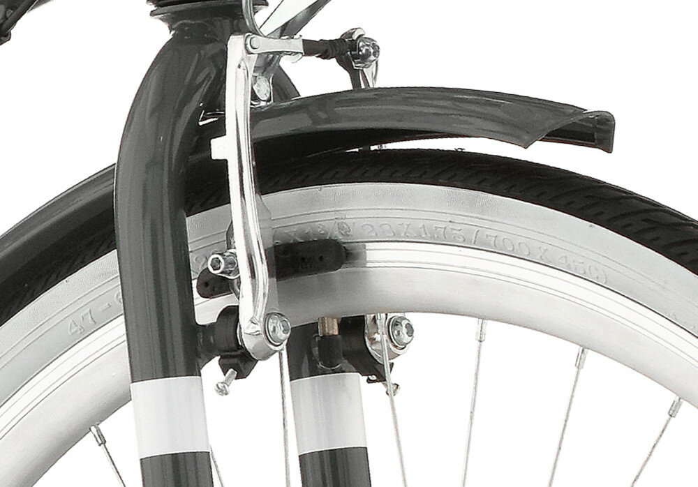 Rower miejski INDIANA Moena A3B 26 cali damski Grafit hamulce przedni hamulec V-Brake tylny hamulec SHIMANO