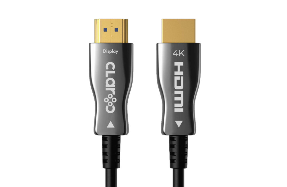 Kabel HDMI - HDMI AOC hybrydowa transmisja danych kabel żyły ocynkowane światłowód dane netflix hbo max jakość 4k 8 k kompresja obraz audio lekkość wytrzymałość