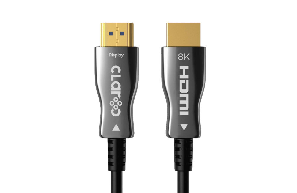Kabel HDMI - HDMI AOC hybrydowa transmisja danych kabel żyły ocynkowane światłowód dane netflix hbo max jakość 4k 8 k kompresja obraz audio lekkość wytrzymałość