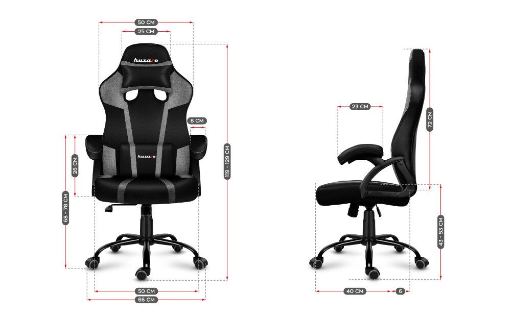 FOTEL HUZARO FORCE 3.1 metalowa konstrukcja