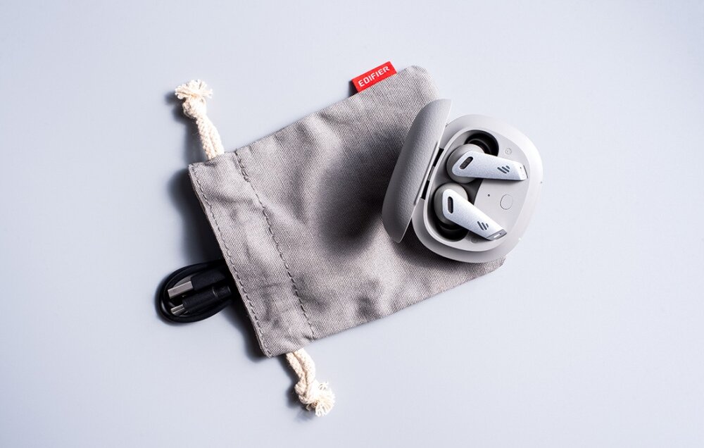 Słuchawki dokanałowe EDIFIER NB2 Pro BEZPRZEWODOWE TECHNOLOGIA SZUM MUZYKA PRZETWORNIKI KONTAKT MIKROFONY BLUETOOTH TRYB GAMINGOWY GRASZYBKIE ŁADOWANIE WODOODPORNE CZUJNIK PODCZERWIEŃ