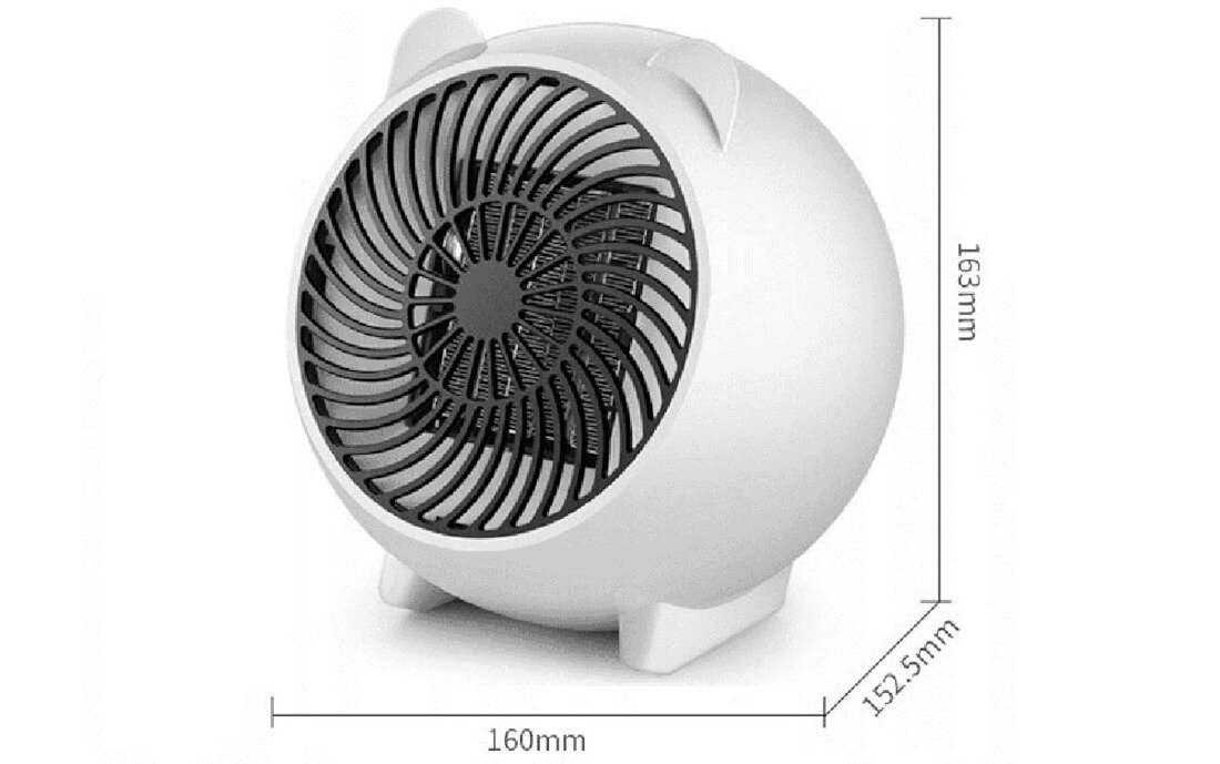 Termowentylator DURATERM 500W - FH-01 Bialy niewielki rozmiar lekki wygodny