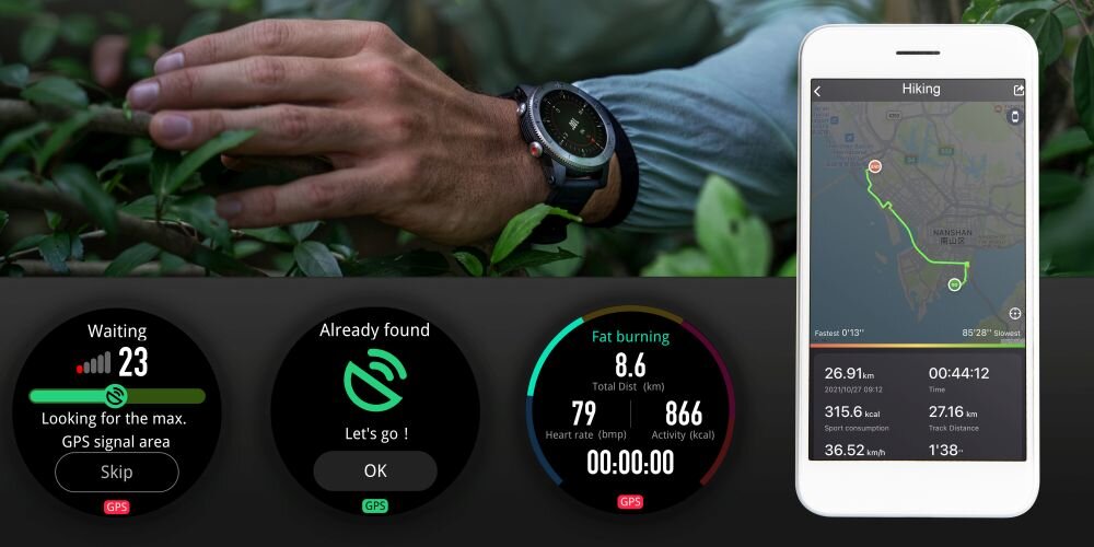 Smartwatch BEMI Voyager ekran bateria czujniki zdrowie sport pasek ładowanie pojemność rozdzielczość łączność sterowanie krew puls rozmowy smartfon aplikacja