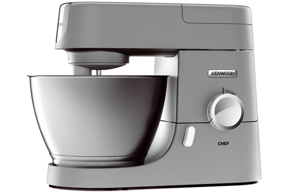 Robot kuchenny planetarny KENWOOD KVC3173S Chef 1000W z blenderem kielichowym maszynka do miesa (2 misy w zestawie) regulacja predkosci nowoczesny wytrzymaly silnik 1000 W 3 napedy kontrolowane tryb turbo