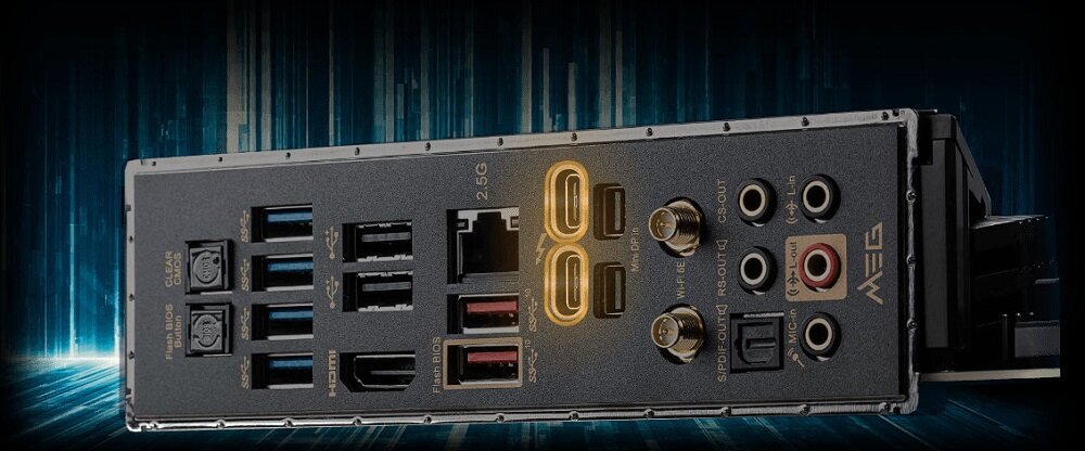 Płyta główna MSI Meg Z690 Ace - zlacza 