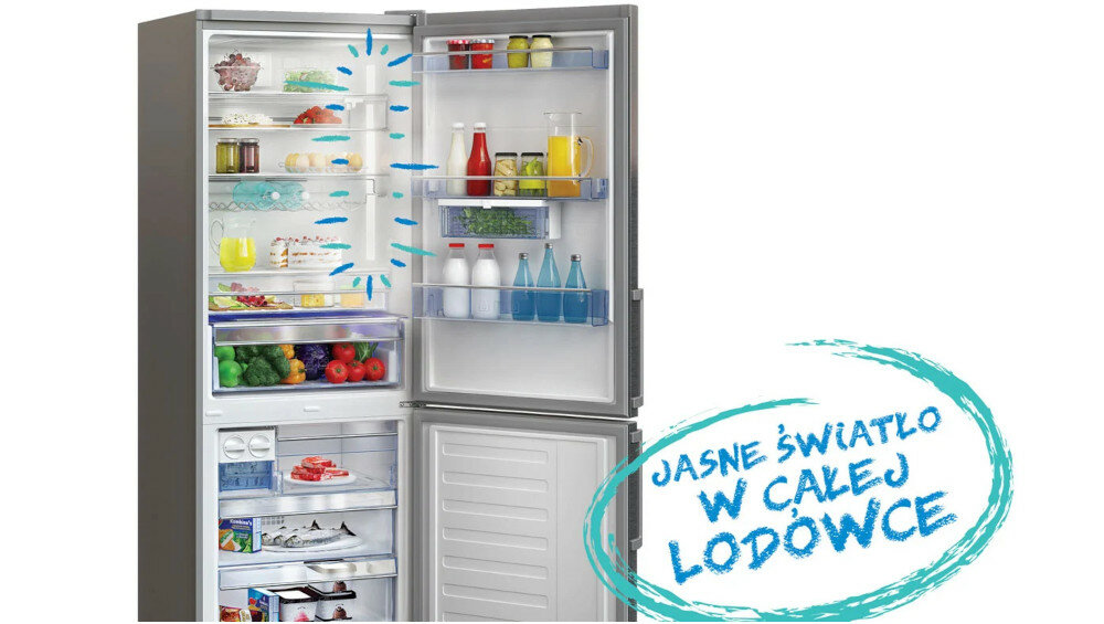 BEKO-RCNT375I40GBN widoczność wyposażenie oświetlenie led listwa