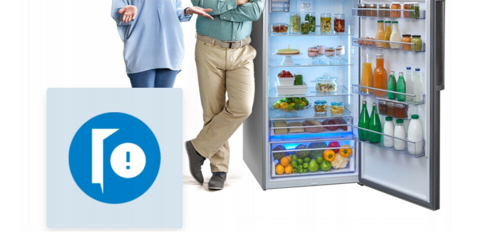 Lodówka BEKO RCNT375I40GBN alarm