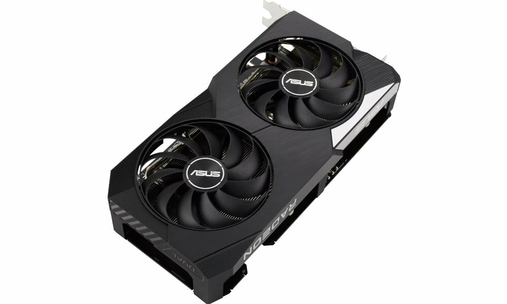 ASUS Dual Radeon RX 6600 gora skos