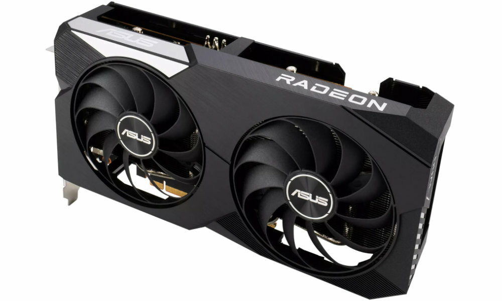 ASUS Dual Radeon RX 6600 prawy skos