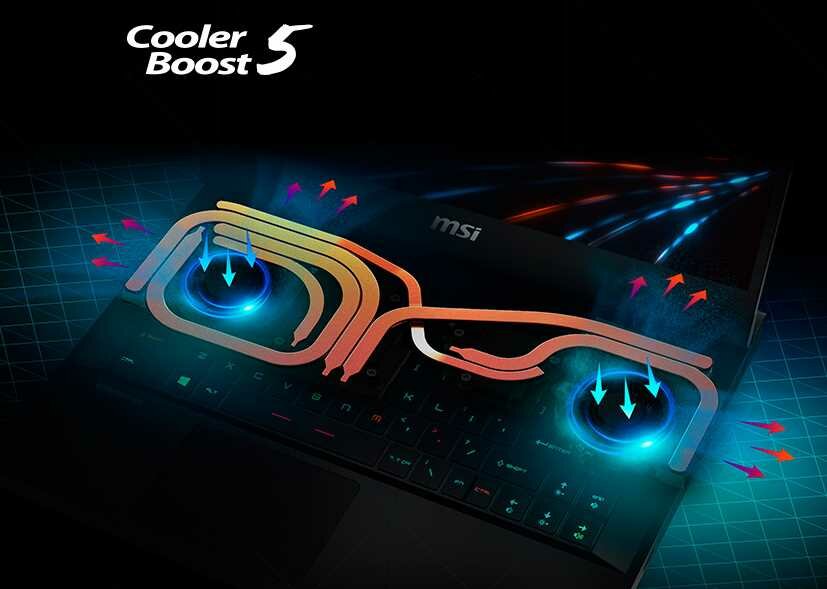 Laptop MSI GP66 Leopard  - system chłodzenia 