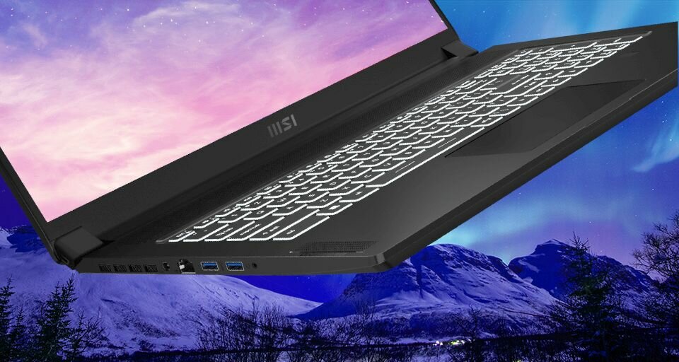 Laptop MSI Creator 17  - Podświetlana klawiatura design