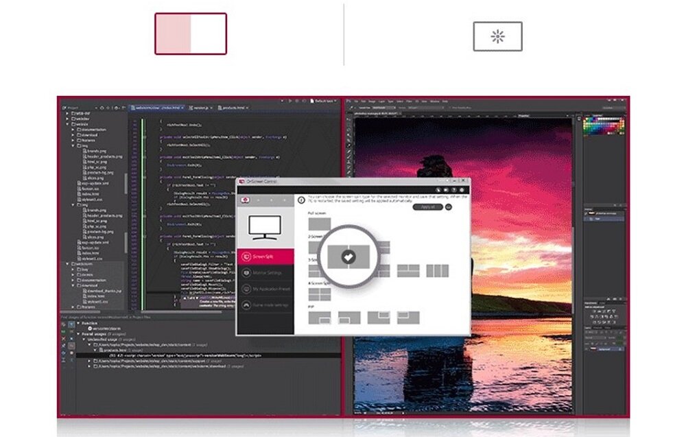 Monitor LG 24QP500-B 24-- 2560x1440px IPS Sterowanie za pomocą paru kliknięć