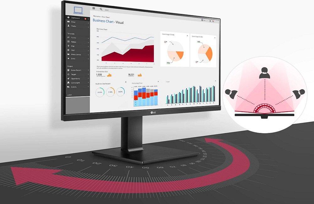 Monitor LG 24QP500-B 24-- 2560x1440px IPS Rzeczywiste kolory pod szerokim kątem