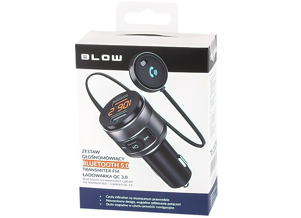 Transmiter BLOW 74-152 gadżet do samochodu Bluetooth nowoczesne technologie Szybkie ładowanie