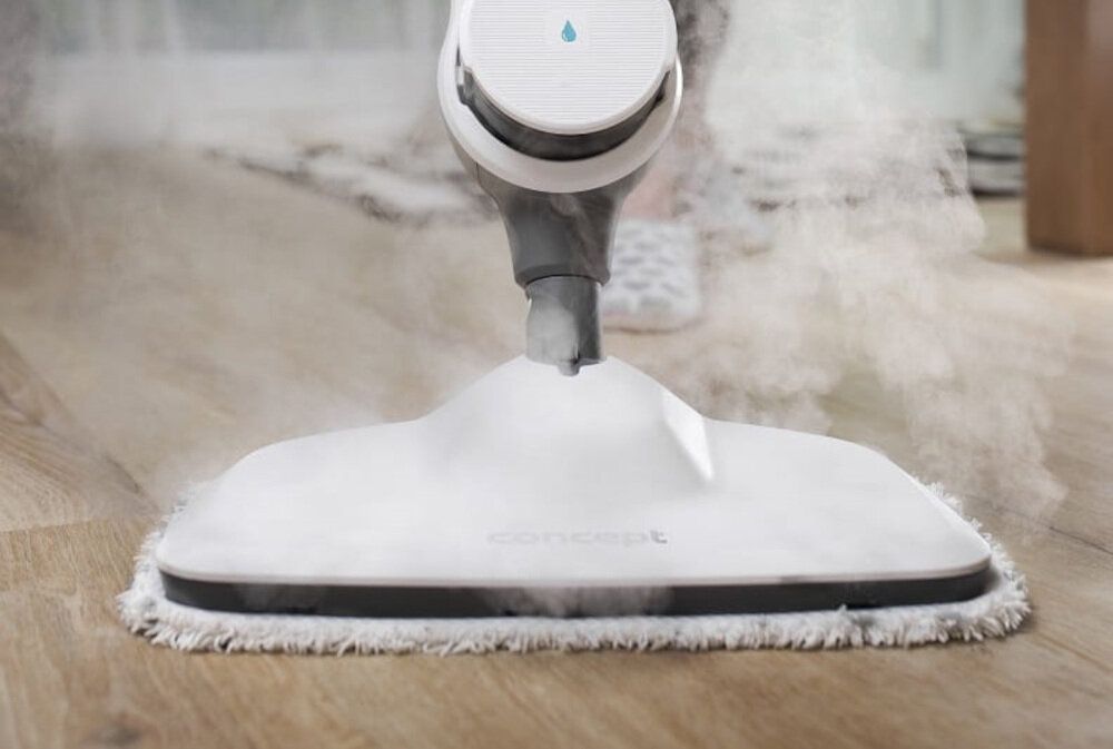 Mop parowy CONCEPT CP2110 Bialo-szary maksymalna skutecznosc czyszczenia temperatura