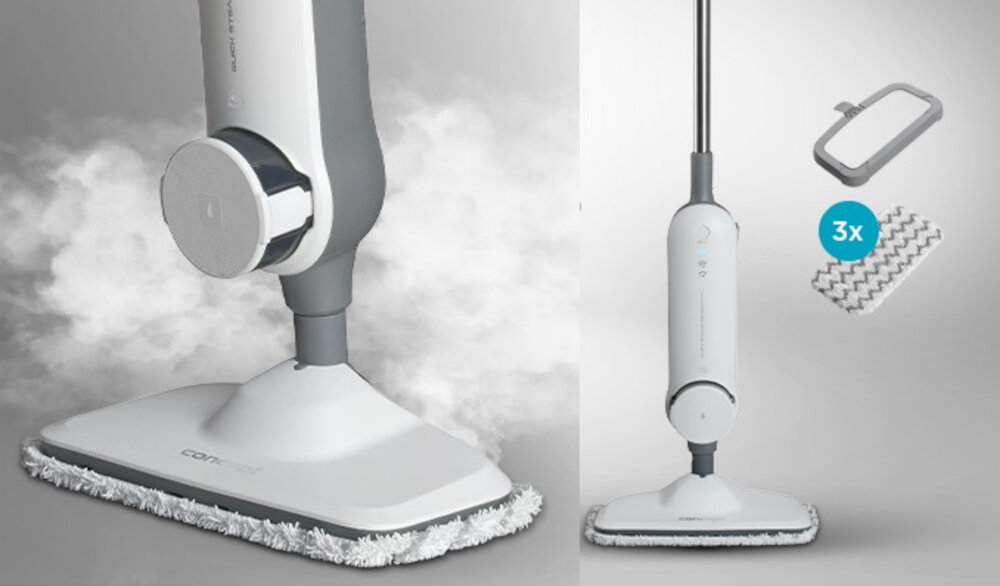 Mop parowy CONCEPT CP2110 Bialo-szary duzy zasieg