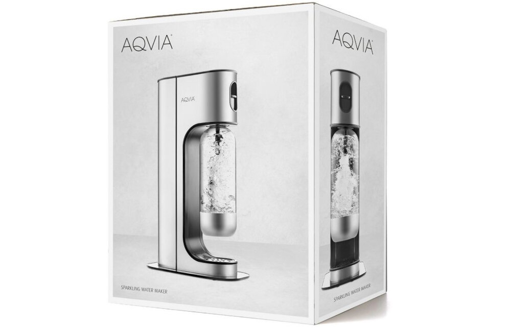 Saturator AQVIA Exclusive Srebrny butelki BPA FREE