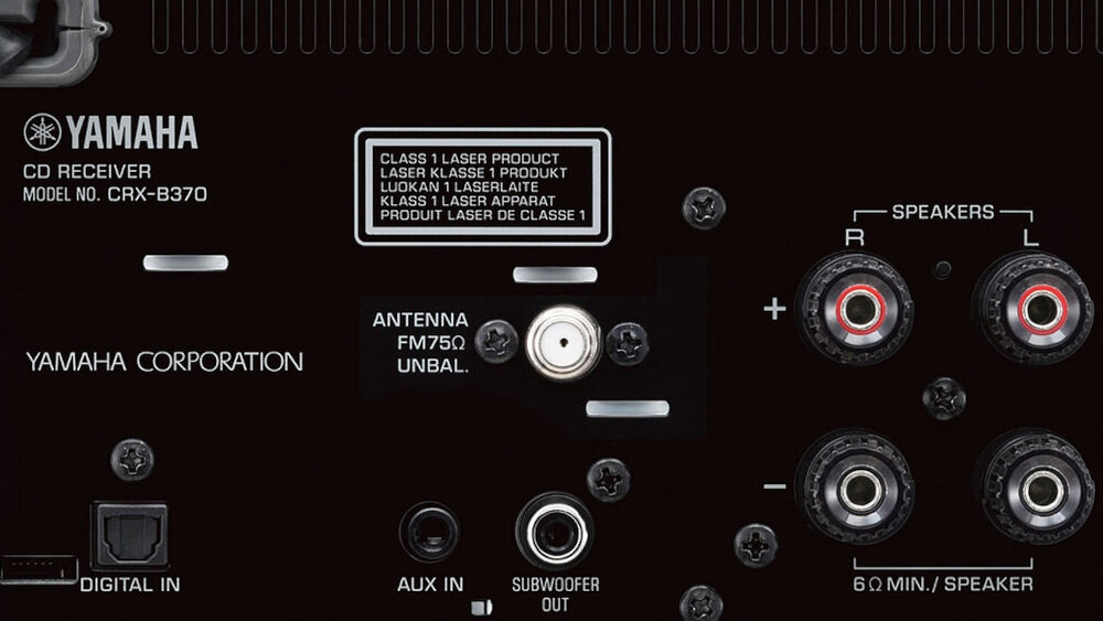 Zestaw stereo YAMAHA CRX-B370D Czarny + MISSION LX-1 MK2 - wymiary