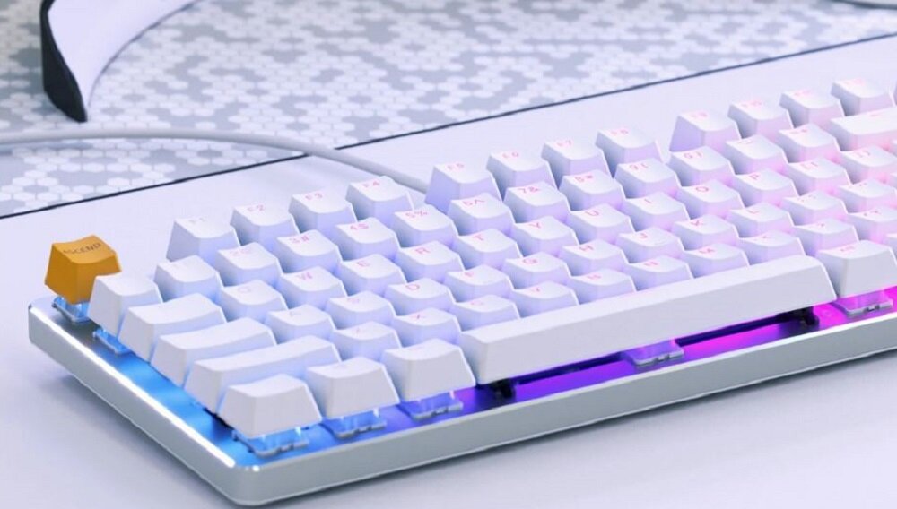 Klawiatura GLORIOUS PC Gaming Race GMMK Compact Biały - kolory podswietlenia