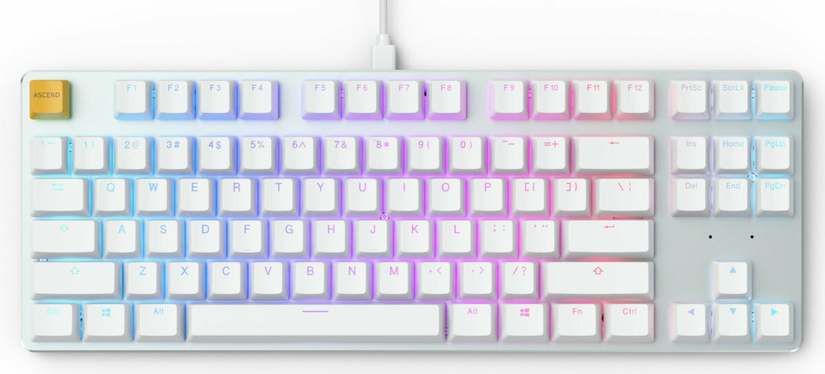 GLORIOUS-white-ice-GMMK-TKL front