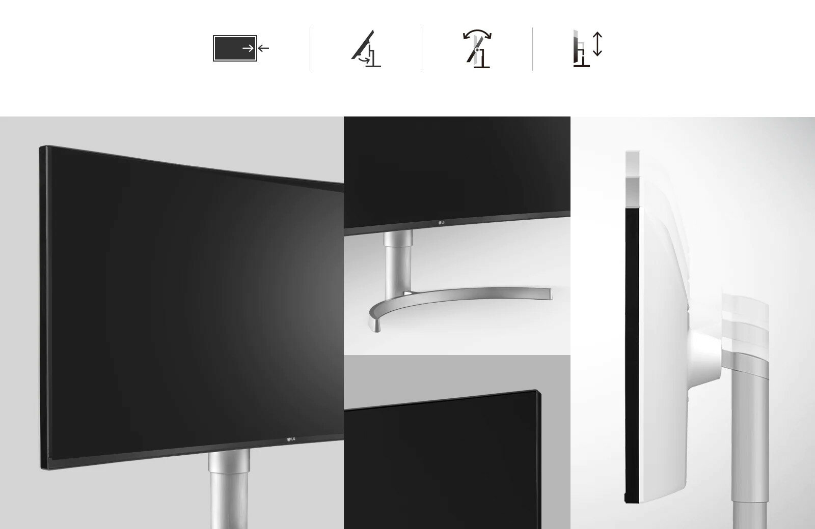 Monitor LG 35WN75C-B 32 2560x1440px IPS - Ergonomiczna budowa