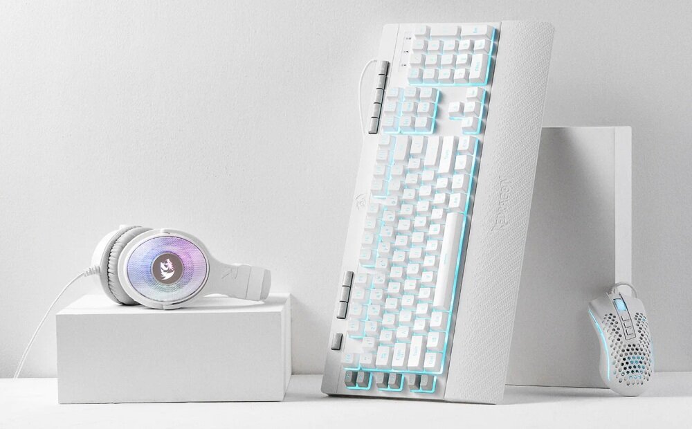 Klawiatura REDRAGON K512W Shiva RGB Biały - design
