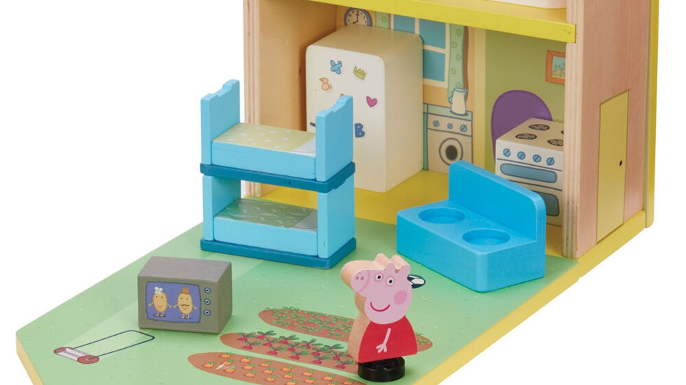 Zabawka PROMISE Świnka Peppa Drewniany domek rodzinny - świnka peppa