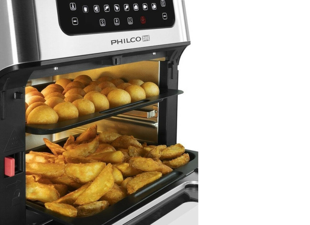 Frytkownica beztluszczowa PHILCO PHAO 1000 Air Fryer regulacja tempratury funkcja zalety termostat oraz programator czasowy