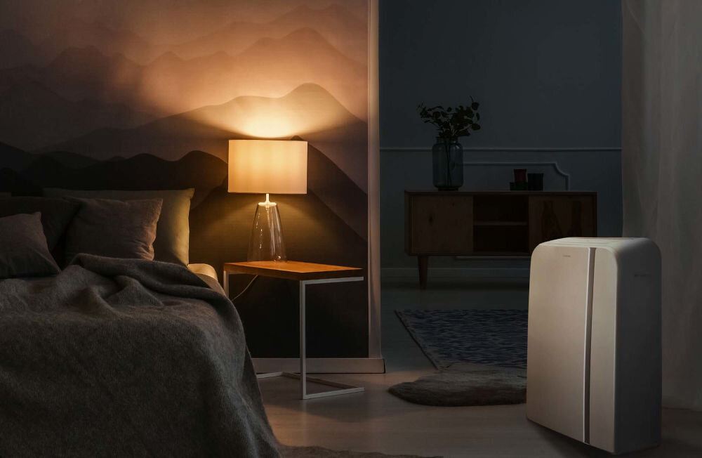 Klimatyzator SENCOR SAC MT1240C Wifi timer tryb sleep automatyczny tryb funkcja pamięci ustawień dodatkowy komfort wygoda użytkowania cicha praca użytek nocny bez zakłóceń komfortowy sen 