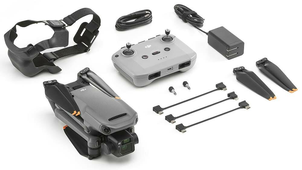 Dron DJI Mavic 3 lot sterowanie kamera rozdzielczość nagrywanie ładowanie akumulator pojemność zestaw opis cechy zalety śmigła obiektyw