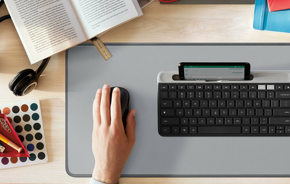 Podkładka LOGITECH Studio Series Mid Grey XL - ciche przesuwanie