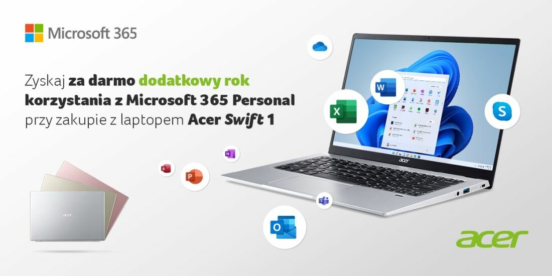 Laptop ACER Swift 1 - Microsoft 365