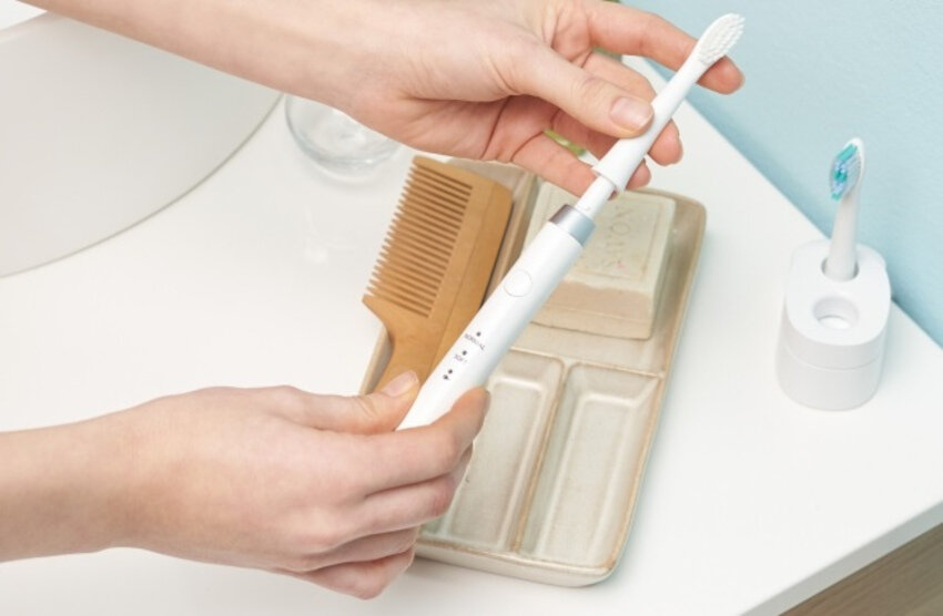 Szczoteczka soniczna PANASONIC EW-DM81 + Irygator EW1411 Sygnalizator czasu mycia