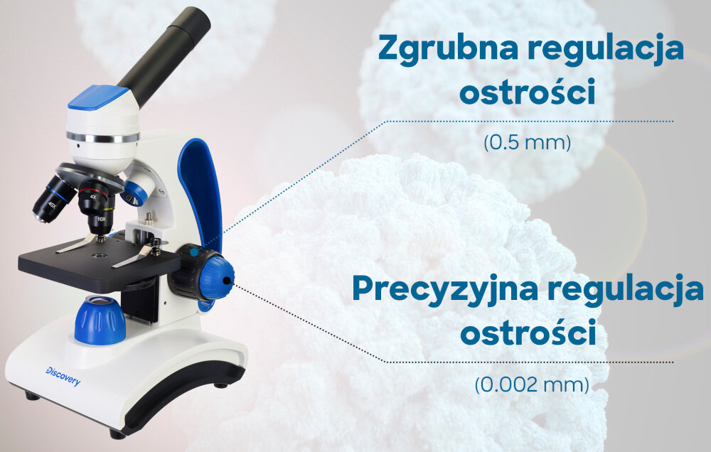 Mikroskop DISCOVERY Pico z książką Terra odkrycie wysoka jakość układy optyczneoświetlenie obrotowa głowica regulacja ostrości książka konstrukcja zestaw