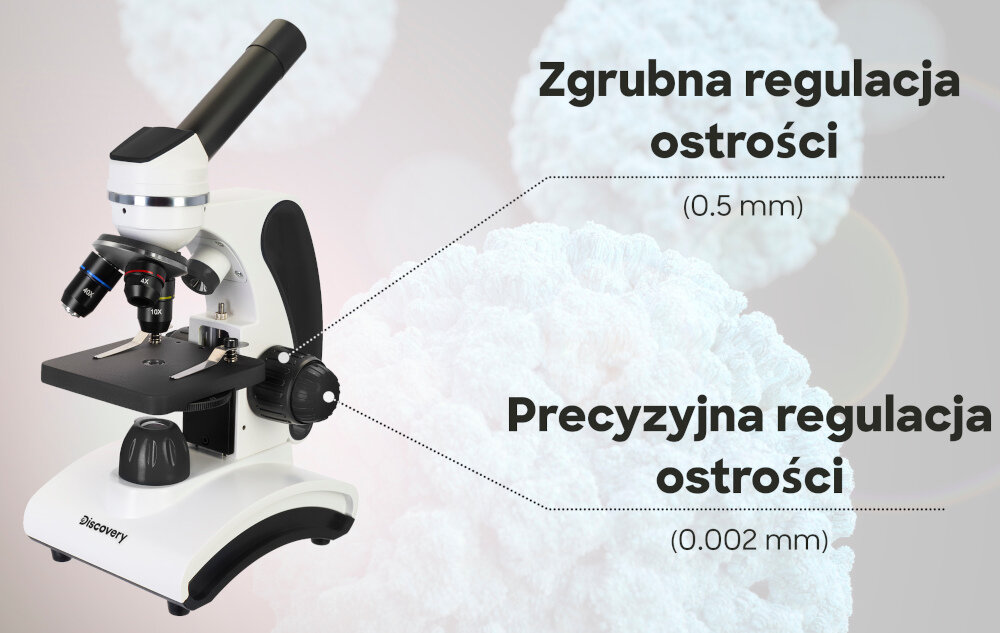 Mikroskop DISCOVERY Pico z książką Terra odkrycie wysoka jakość układy optyczneoświetlenie obrotowa głowica regulacja ostrości książka konstrukcja zestaw