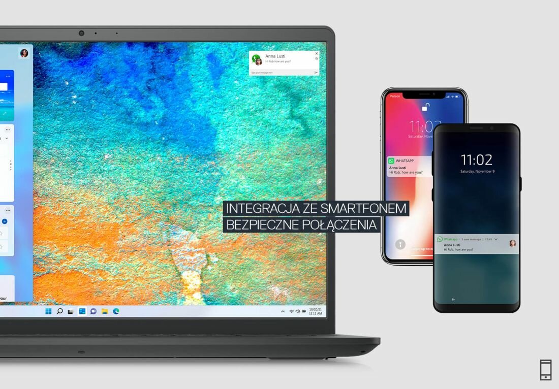 Laptop DELL Inspiron 15 3511 - INTEGRACJA ZE SMARTFONEM   