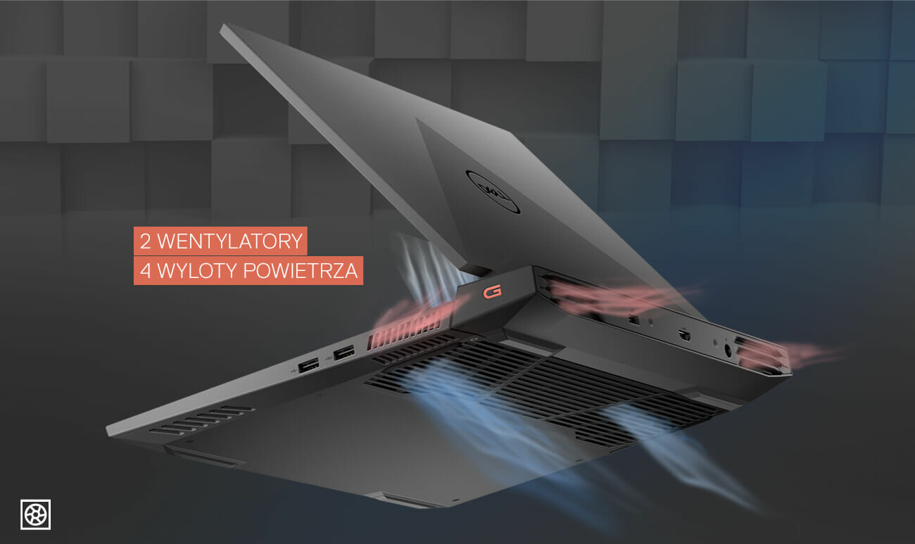 Laptop DELL Inspiron G15 5510 - Konstrukcja termiczna