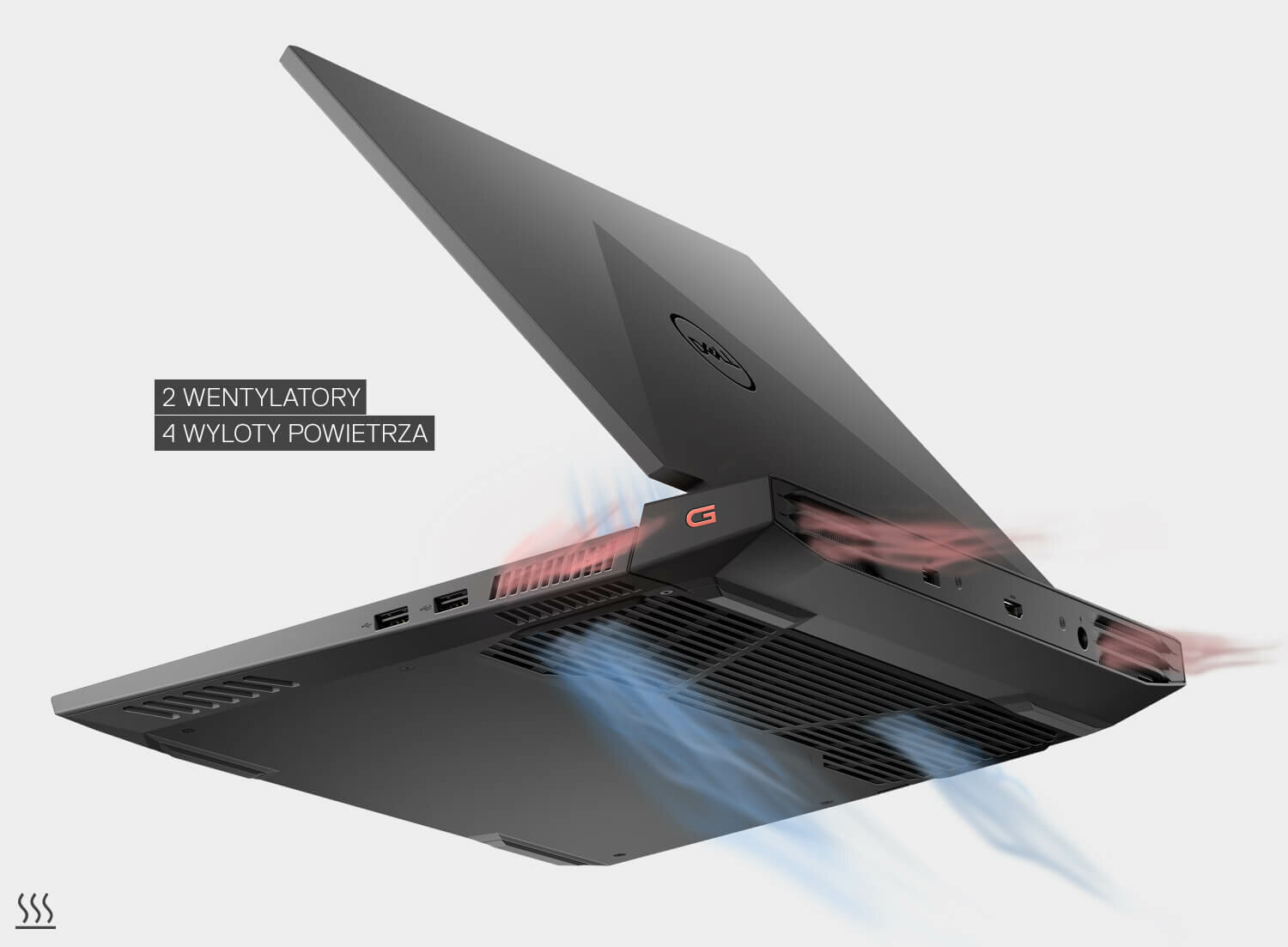 Laptop DELL G15 5511 - System chłodzenia