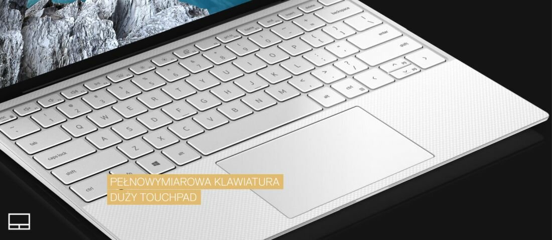 Laptop DELL XPS 9310 - Pełnowymiarowa klawiatura 