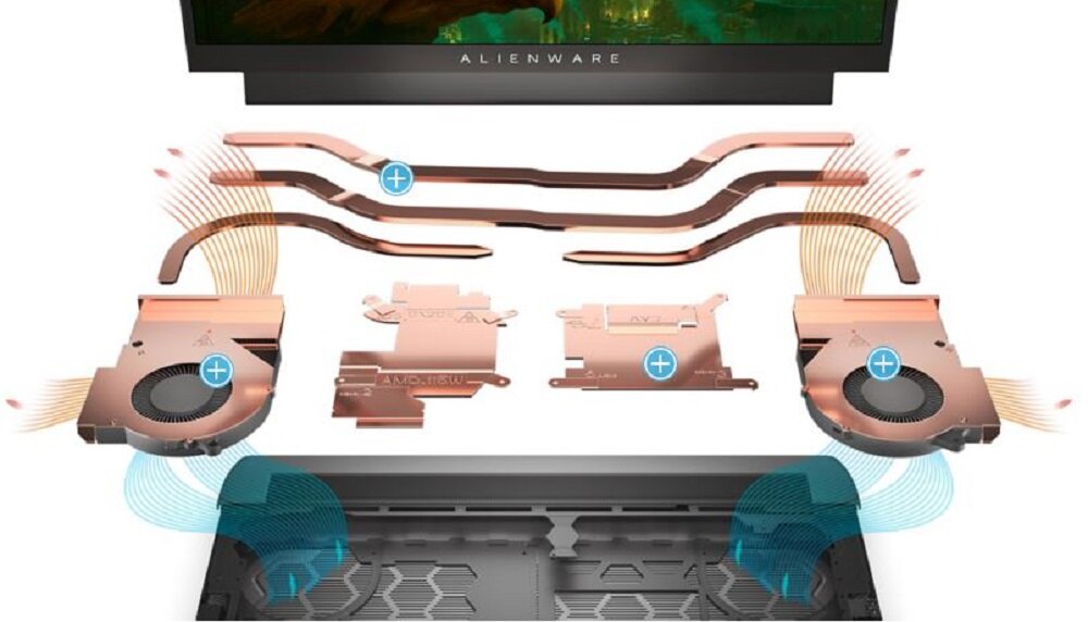 Laptop DELL Alienware M15 - system chlodzenia  
