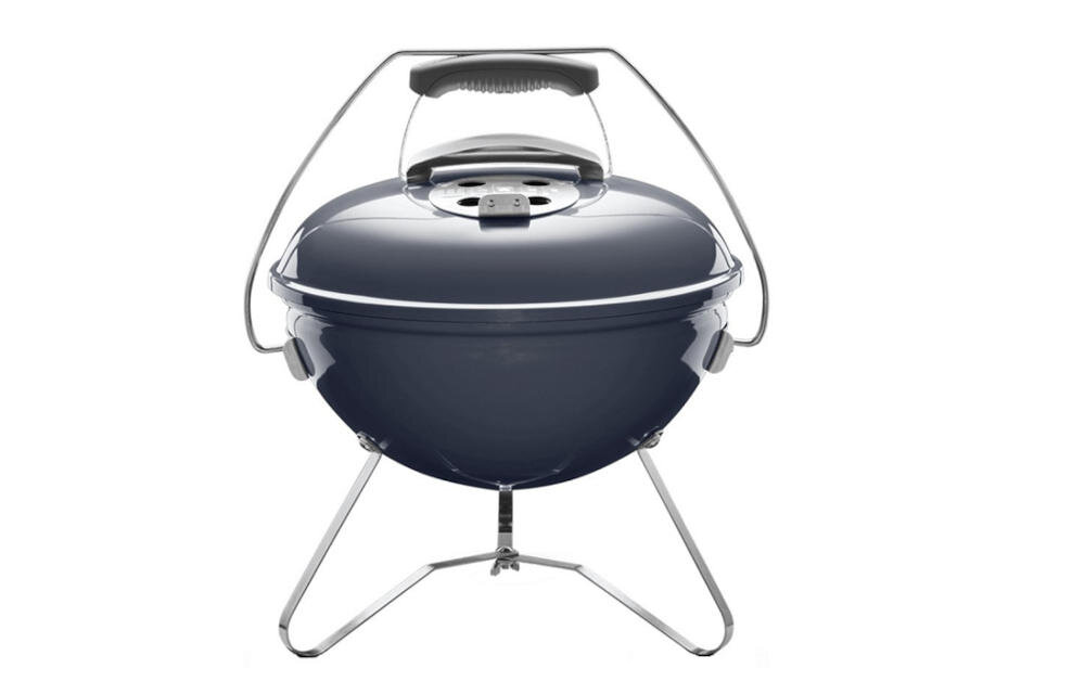 WEBER grill blokada pokrywa bezpiecznie uchwyt pokrywa osłona termiczna regulacja dopływ powietrze otwory wentylacyjne stabilny trójnożny stojak stabilność