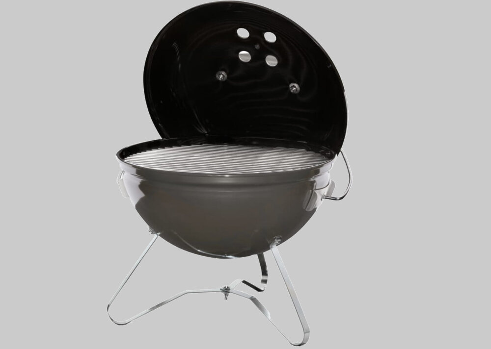 Grill weglowy WEBER Smokey Joe Premium 1126704 budowa konstrukcja blokada pokrywy Tuck-n-carry