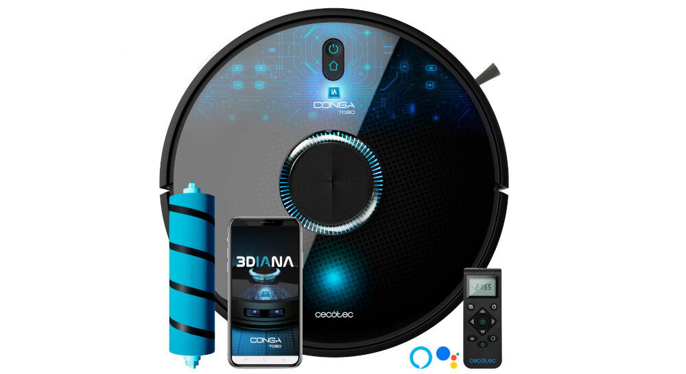 Robot sprzatajacy CECOTEC Conga 7090 IA zestaw akcesoria komplet wyposazenie