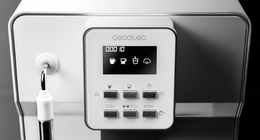 Ekspres CECOTEC Bianca Power Matic-Ccino 6000 prosty w obsludze