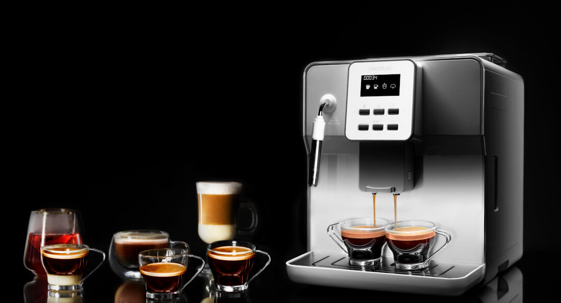 Ekspres CECOTEC Bianca Power Matic-Ccino 6000 dwie filizanki jednoczesnie mozliwosci korzystanie uzytkowanie