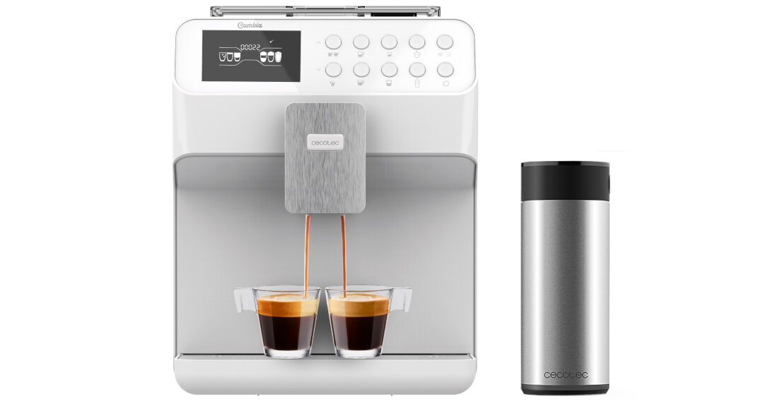 Ekspres CECOTEC Bianca Power Matic-Ccino 7000 zestaw akcesoria komplet wyposazenie