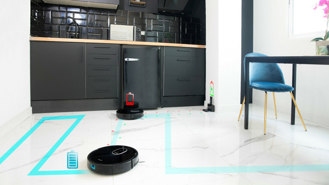 Robot sprzatajacy CECOTEC Conga 1790 Ultra parametry fizyczne przyciski sterujace mop ssania 2200Pa czas pracy okolo 160 minut
