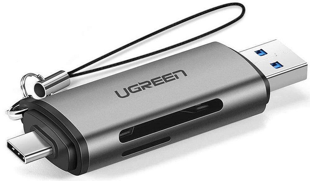 Czytnik kart SD-microSD UGREEN 50706B transfer komputer smartfon przesył szybkość zgodność karty 