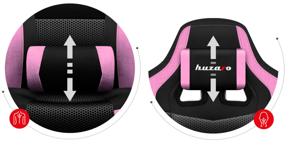 FOTEL HUZARO FORCE 4.2 poduszka lędźwiowa i pod kark odciążenie kręgosłupa i szyi
